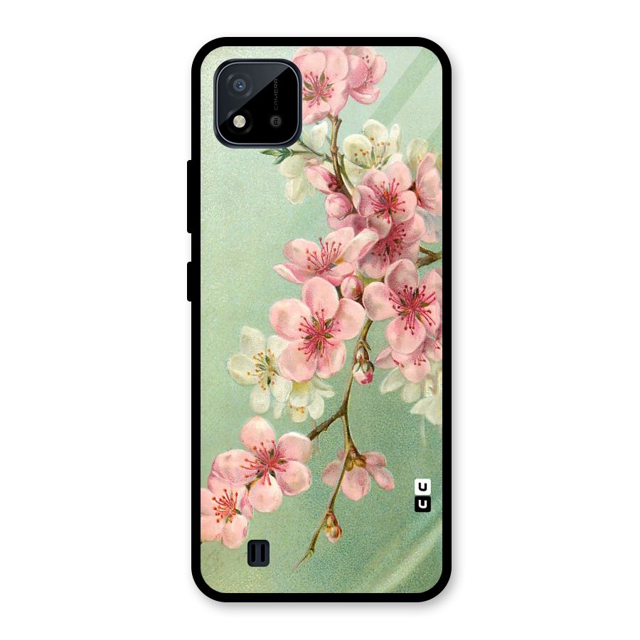 Blossom Cherry Design Glass Back Case for Realme C11 2021