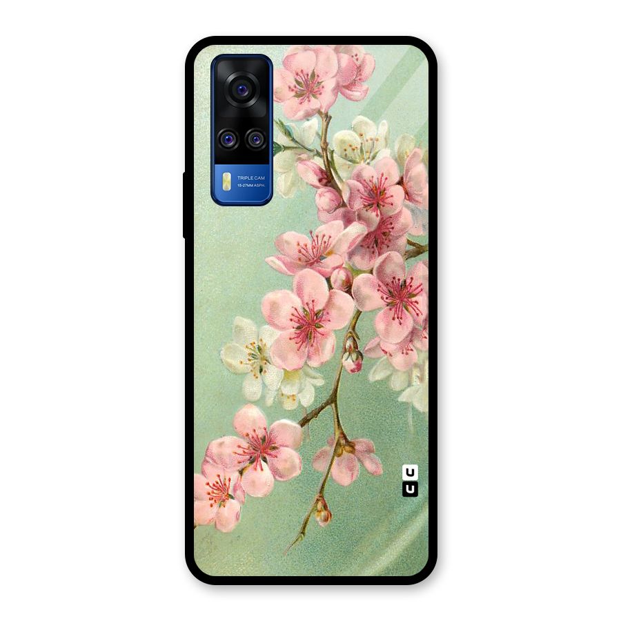 Blossom Cherry Design Glass Back Case for Vivo Y31