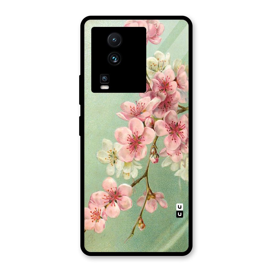 Blossom Cherry Design Glass Back Case for Vivo iQOO Neo 7 Pro
