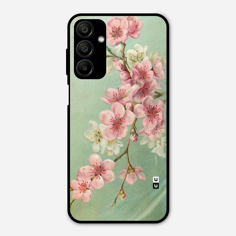 Blossom Cherry Design Metal Back Case for Galaxy A15 5G