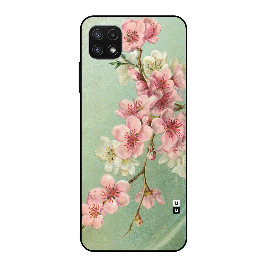 Blossom Cherry Design Metal Back Case for Galaxy A22 5G