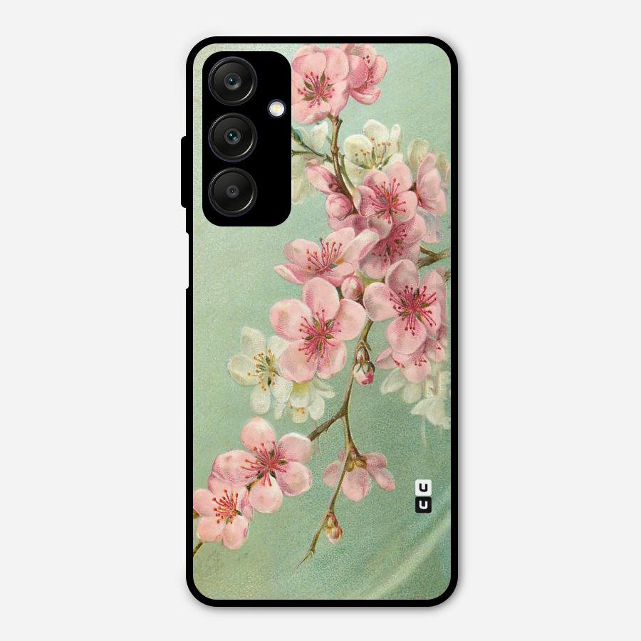 Blossom Cherry Design Metal Back Case for Galaxy A25 5G