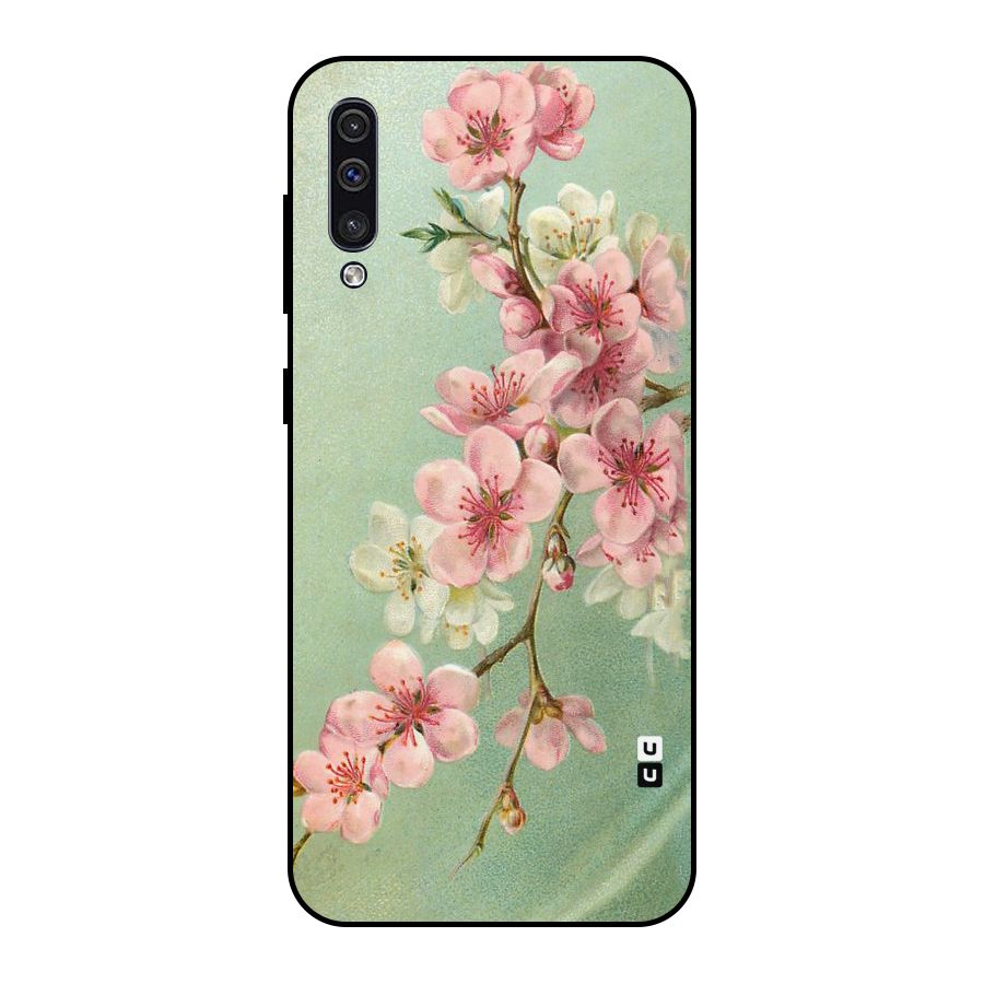 Blossom Cherry Design Metal Back Case for Galaxy A30s