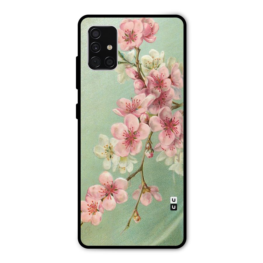 Blossom Cherry Design Metal Back Case for Galaxy A51