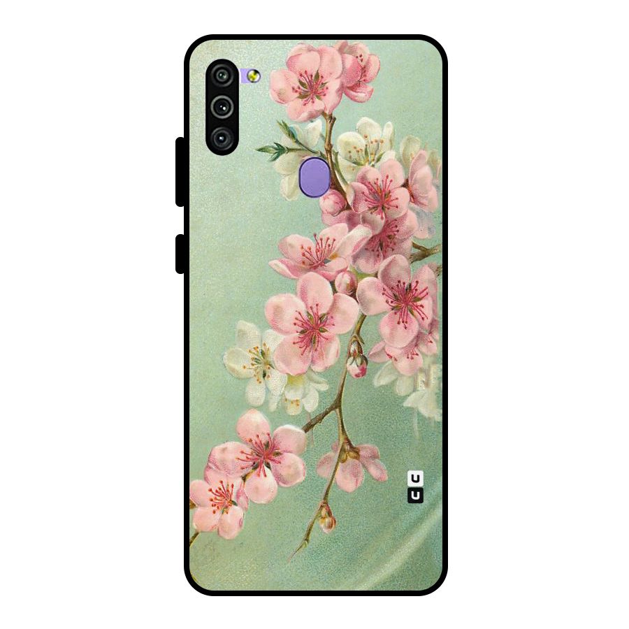 Blossom Cherry Design Metal Back Case for Galaxy M11