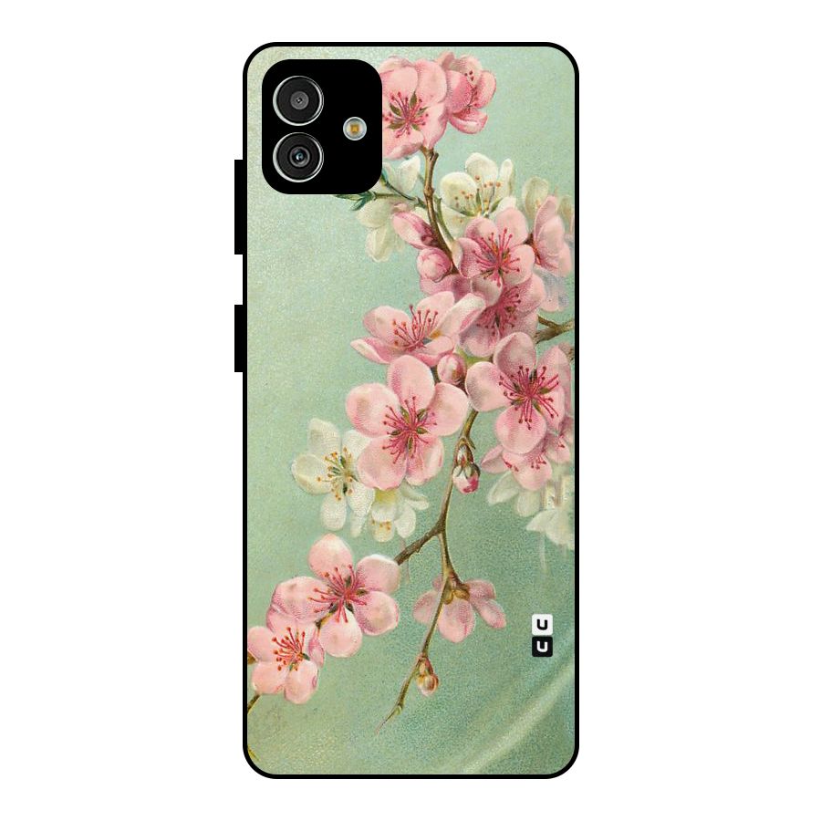 Blossom Cherry Design Metal Back Case for Galaxy M13 5G