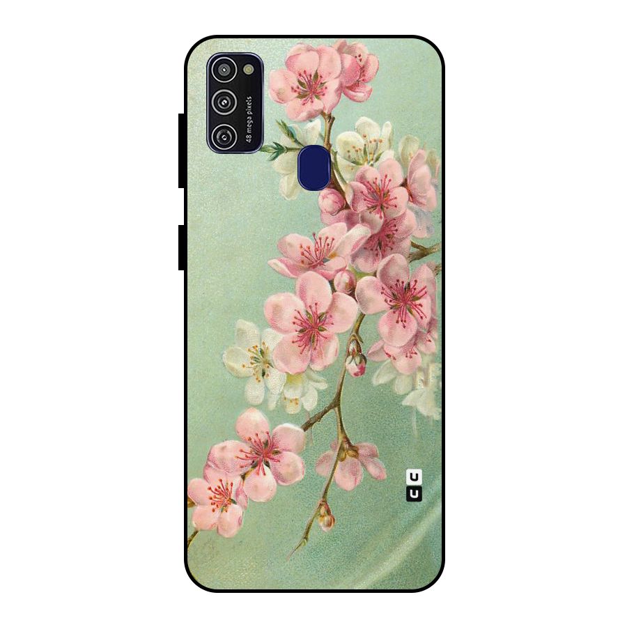 Blossom Cherry Design Metal Back Case for Galaxy M21