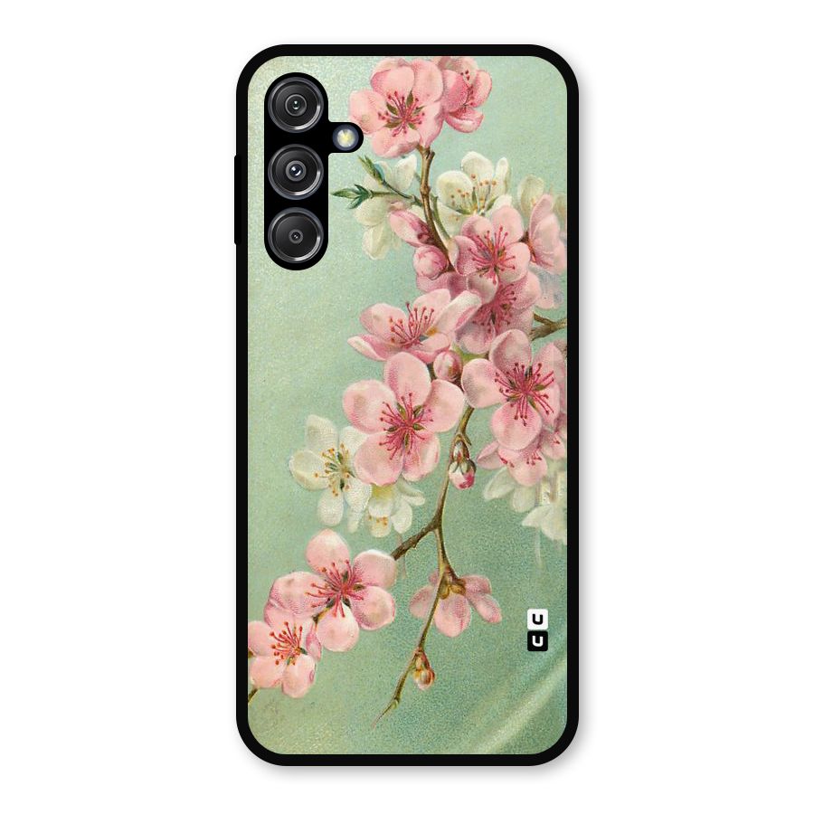 Blossom Cherry Design Metal Back Case for Galaxy M34 5G