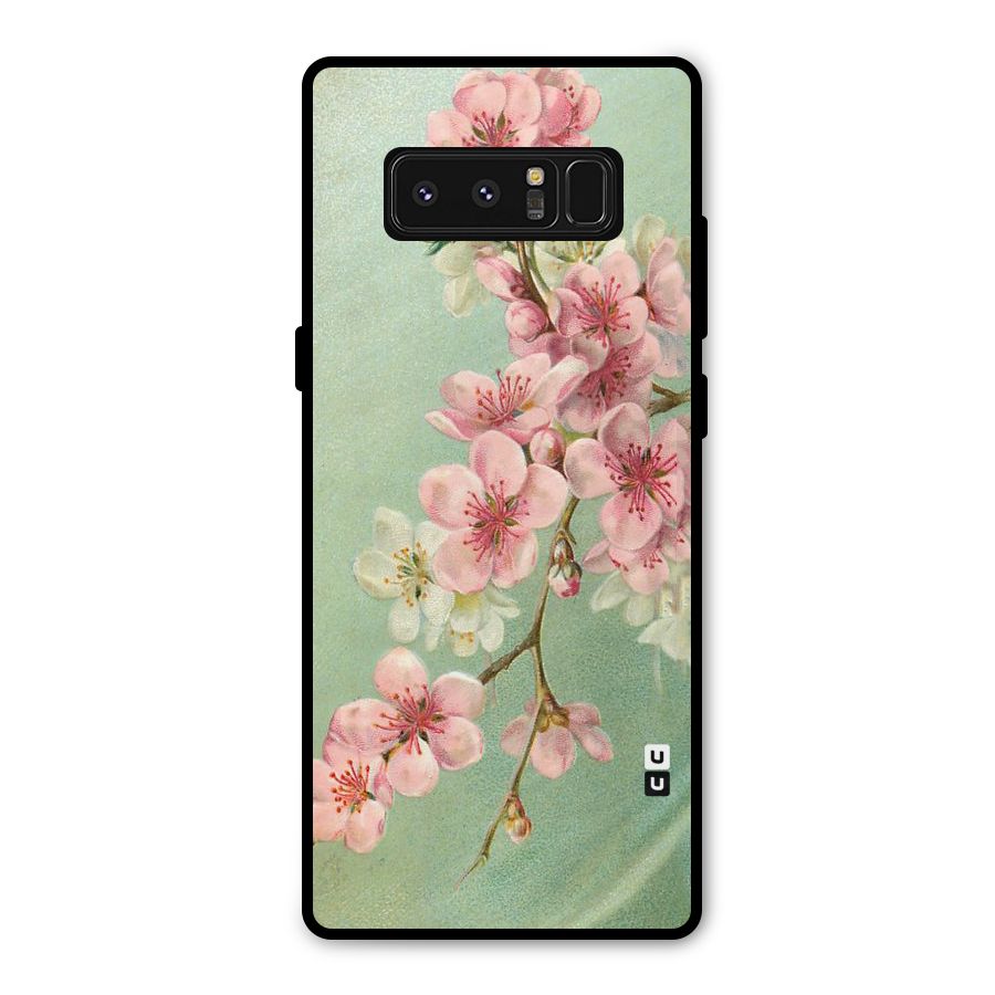 Blossom Cherry Design Metal Back Case for Galaxy Note 8