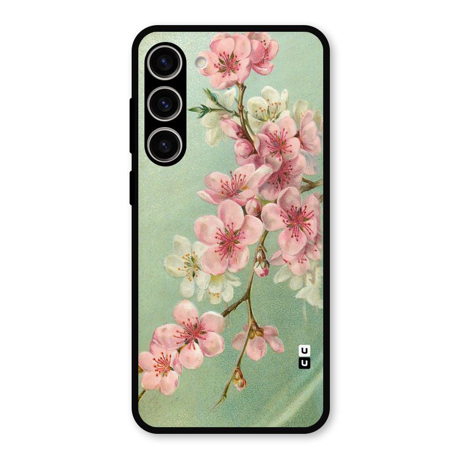 Blossom Cherry Design Metal Back Case for Galaxy S23 Plus