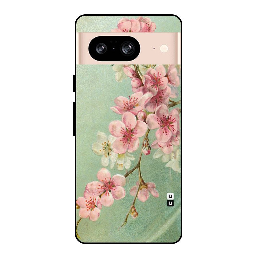 Blossom Cherry Design Metal Back Case for Google Pixel 8