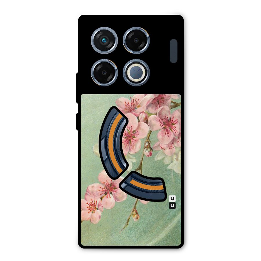 Blossom Cherry Design Metal Back Case for Infinix GT 20 Pro