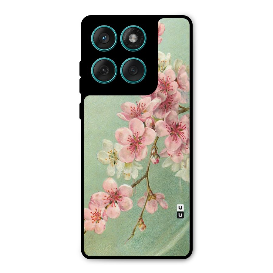 Blossom Cherry Design Metal Back Case for Motorola Edge 60