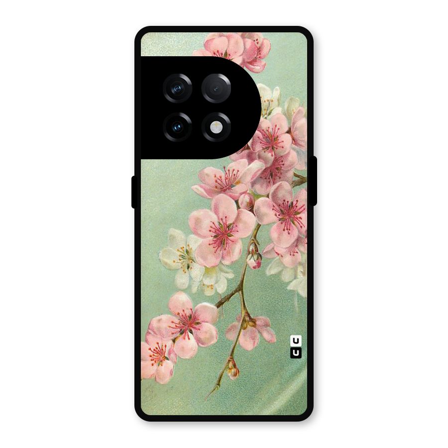 Blossom Cherry Design Metal Back Case for OnePlus 11R