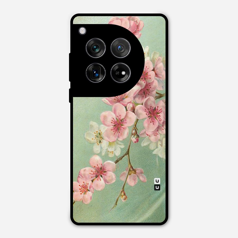 Blossom Cherry Design Metal Back Case for OnePlus 12