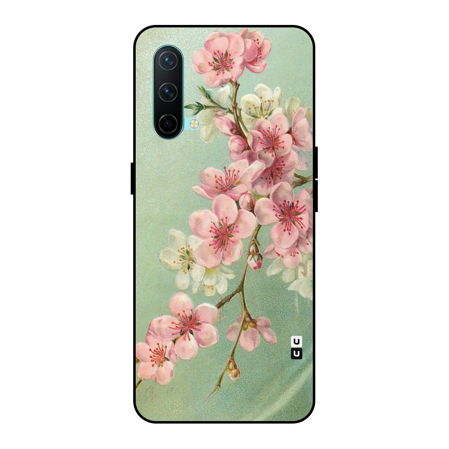 Blossom Cherry Design Metal Back Case for OnePlus Nord CE 5G