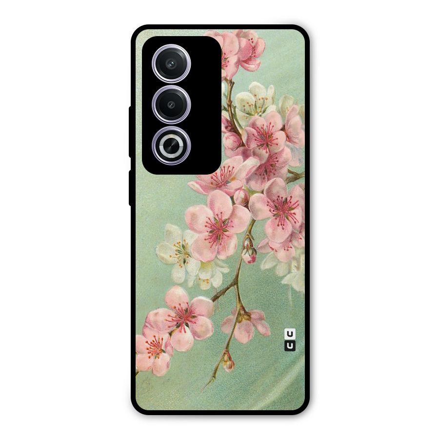 Blossom Cherry Design Metal Back Case for Oppo A3 Pro