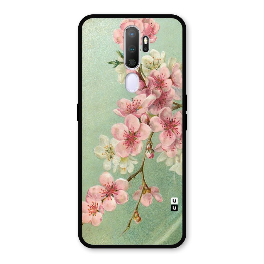 Blossom Cherry Design Metal Back Case for Oppo A5 (2020)