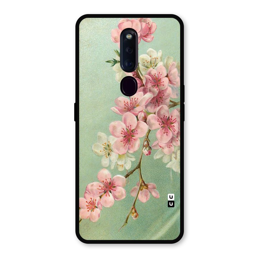 Blossom Cherry Design Metal Back Case for Oppo F11 Pro