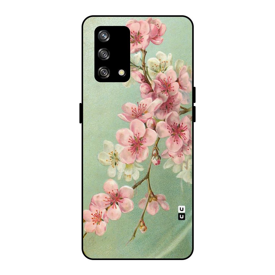 Blossom Cherry Design Metal Back Case for Oppo F19