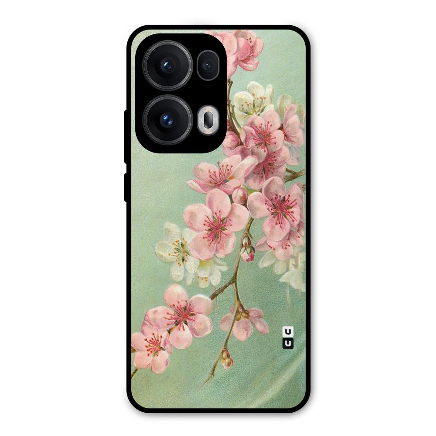 Blossom Cherry Design Metal Back Case for Oppo Reno13 Pro