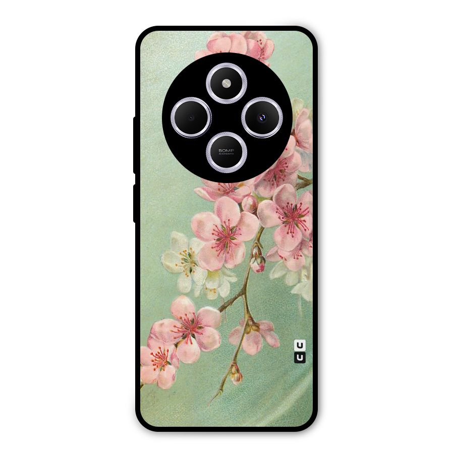 Blossom Cherry Design Metal Back Case for Poco C75 5G