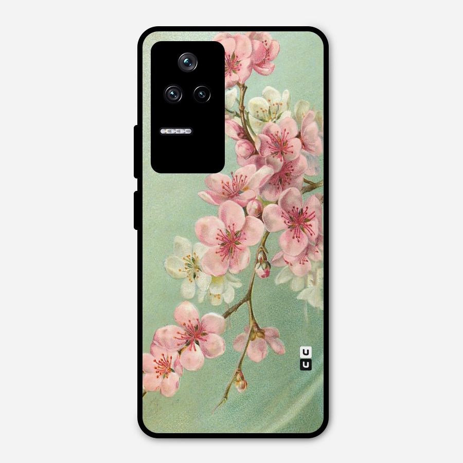 Blossom Cherry Design Metal Back Case for Poco F4 5G
