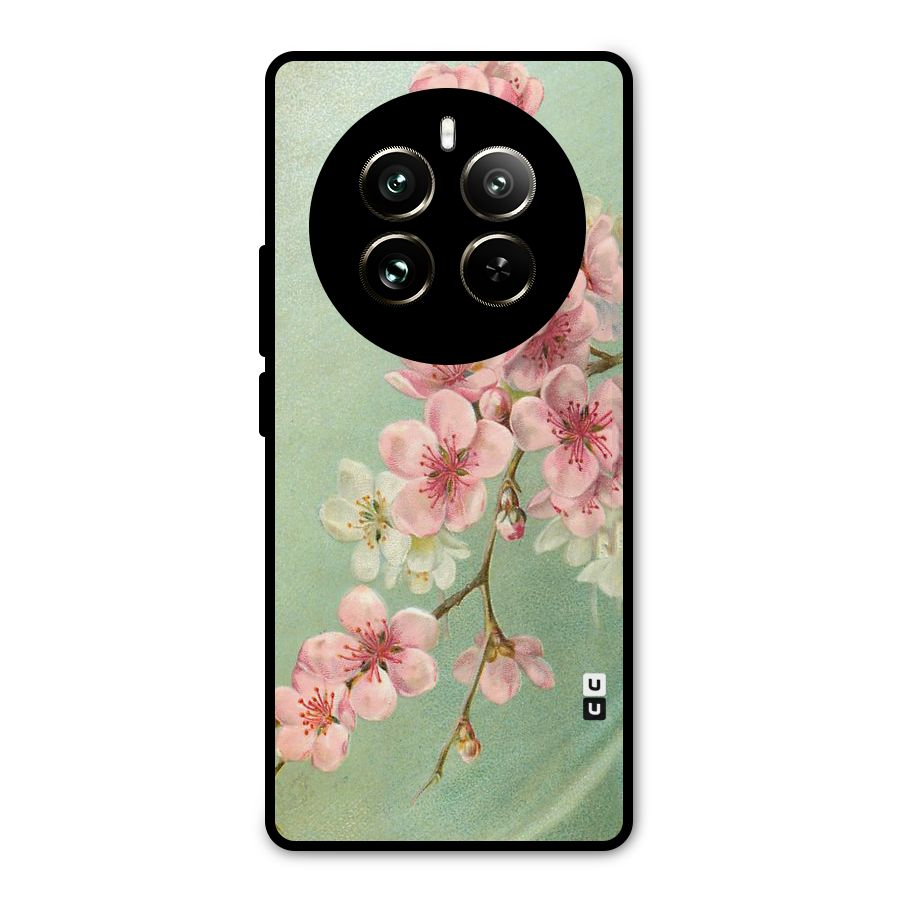 Blossom Cherry Design Metal Back Case for Realme 12 Pro