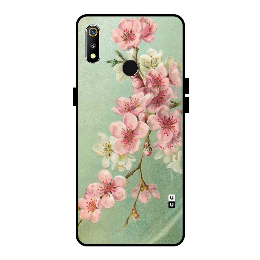 Blossom Cherry Design Metal Back Case for Realme 3i