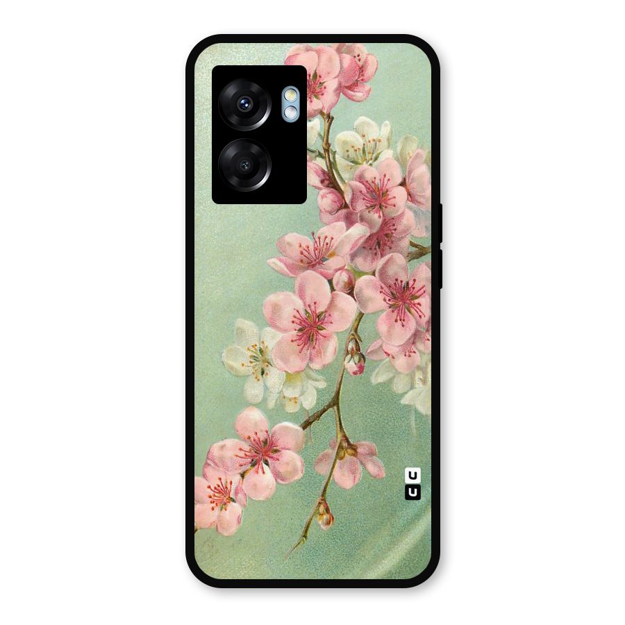 Blossom Cherry Design Metal Back Case for Realme Narzo 50 5G