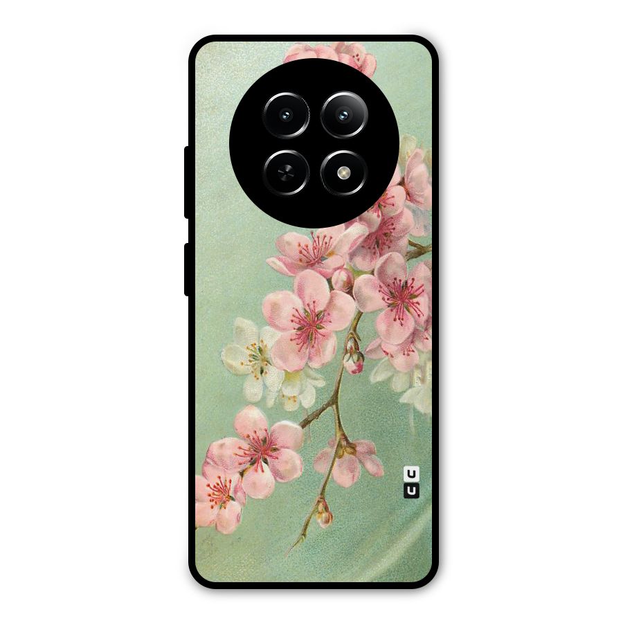 Blossom Cherry Design Metal Back Case for Realme Narzo N65
