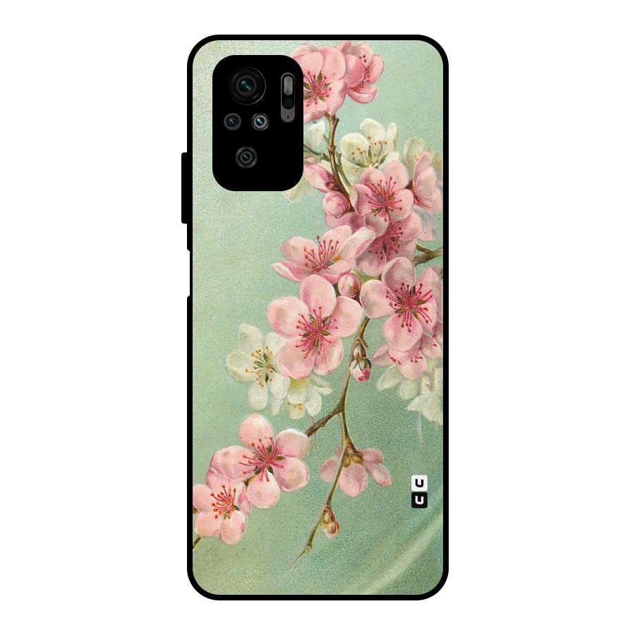 Blossom Cherry Design Metal Back Case for Redmi Note 10S