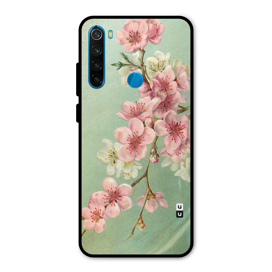 Blossom Cherry Design Metal Back Case for Redmi Note 8