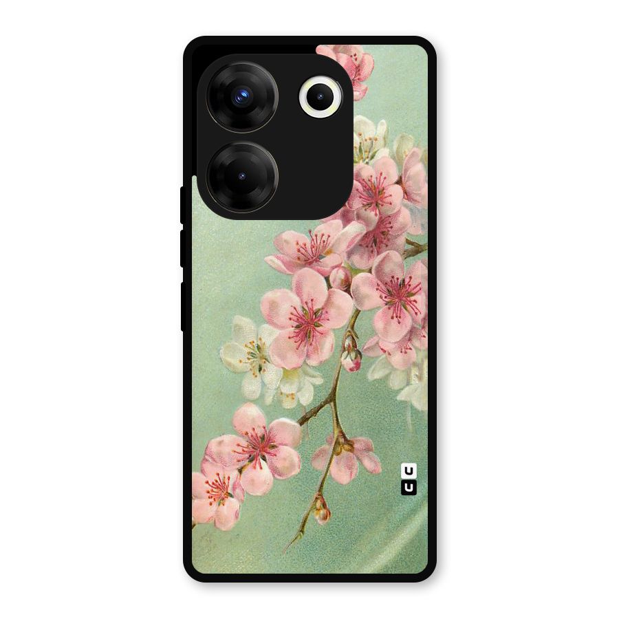 Blossom Cherry Design Metal Back Case for Tecno Camon 20