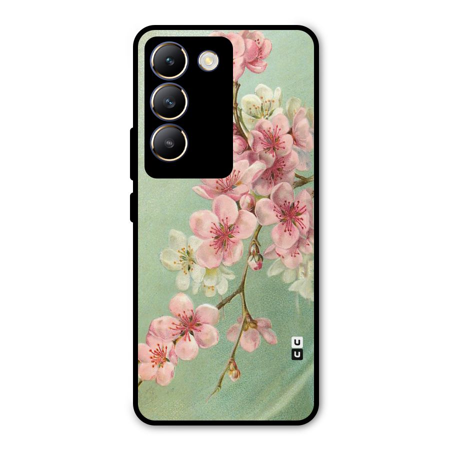 Blossom Cherry Design Metal Back Case for Vivo T3 5G
