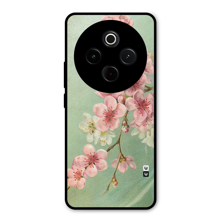 Blossom Cherry Design Metal Back Case for Vivo T4