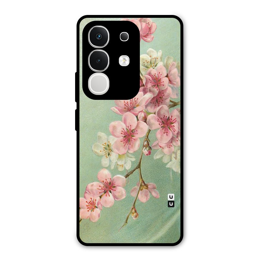 Blossom Cherry Design Metal Back Case for Vivo T4x
