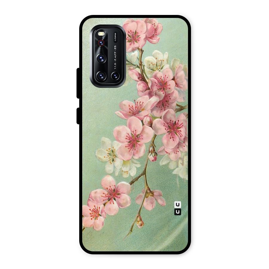 Blossom Cherry Design Metal Back Case for Vivo V19