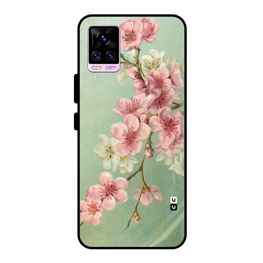 Blossom Cherry Design Metal Back Case for Vivo V20 Pro