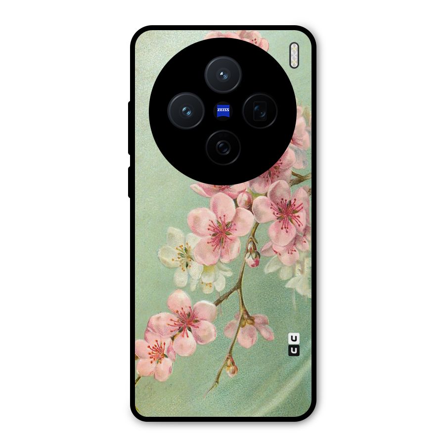 Blossom Cherry Design Metal Back Case for Vivo X200