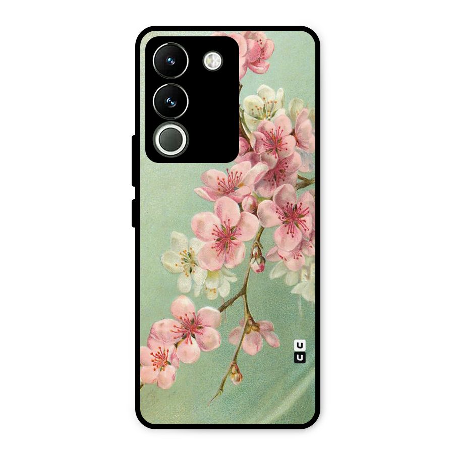 Blossom Cherry Design Metal Back Case for Vivo Y200