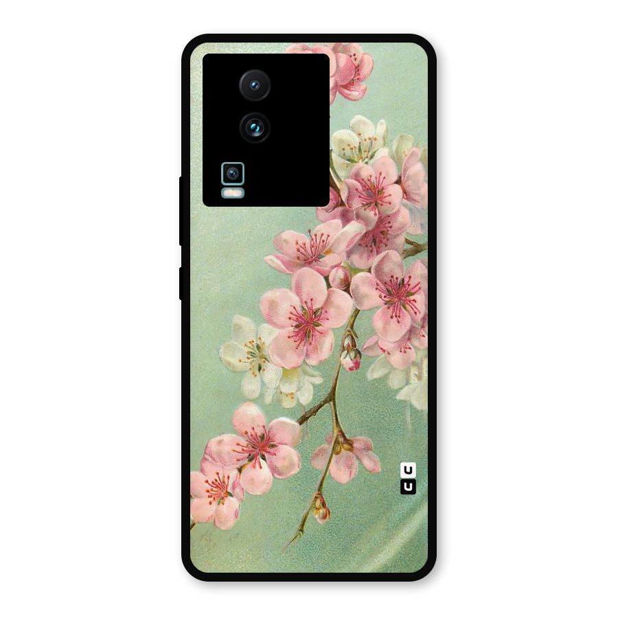 Blossom Cherry Design Metal Back Case for iQOO Neo 7