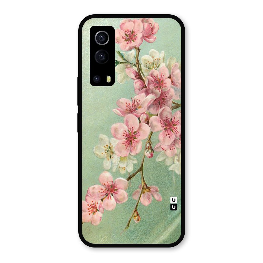 Blossom Cherry Design Metal Back Case for iQOO Z3