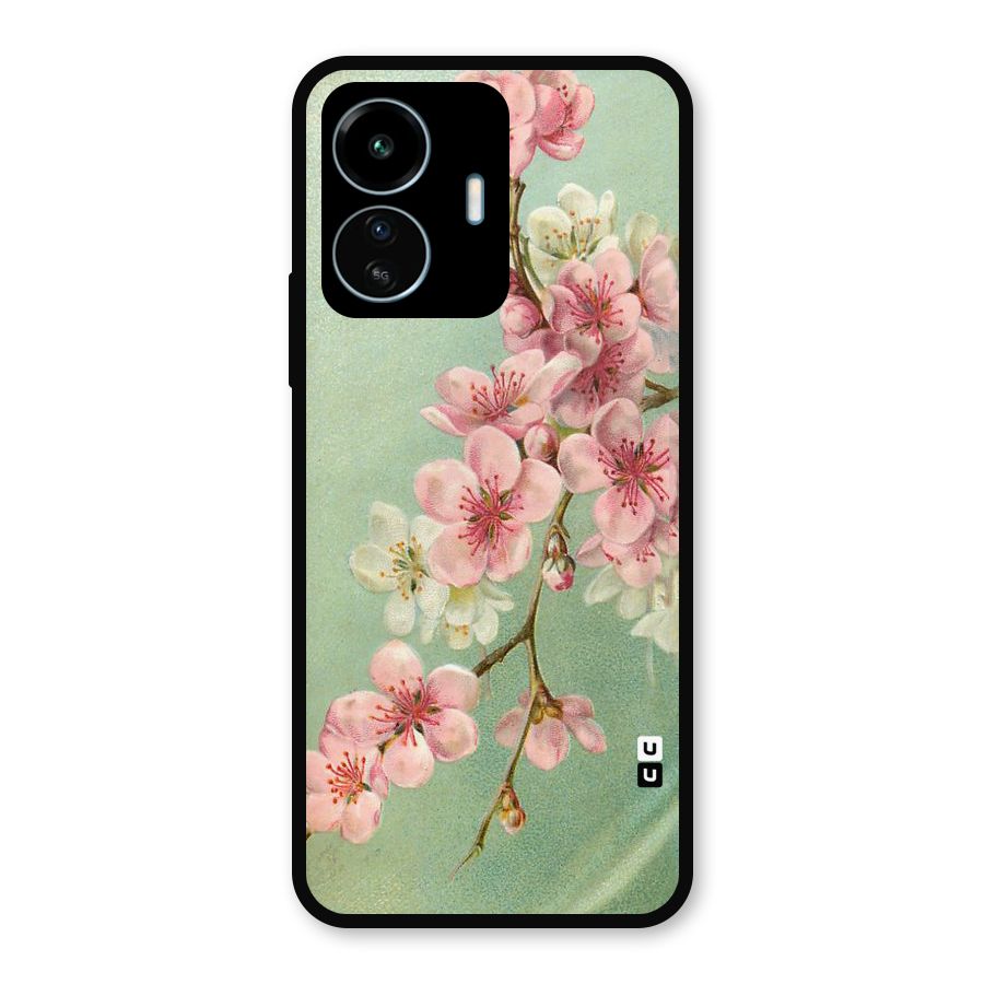 Blossom Cherry Design Metal Back Case for vivo iQOO Z6 Lite 5G