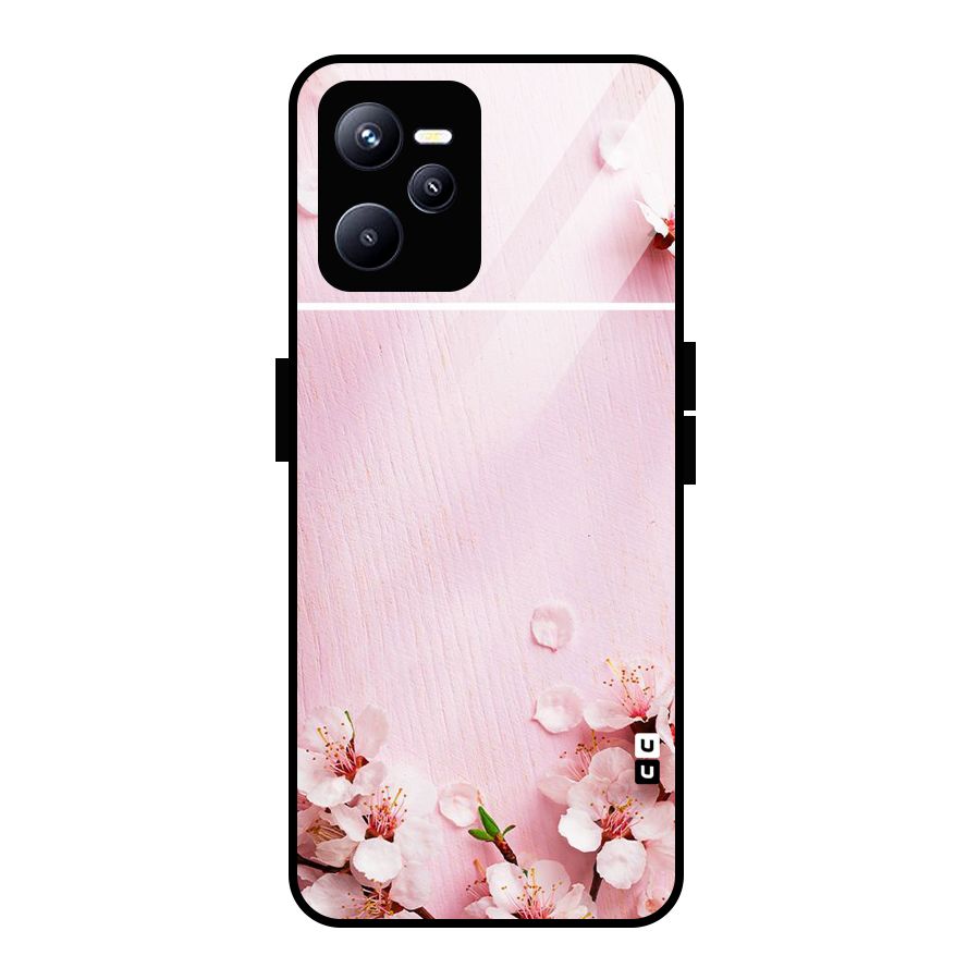 Blossom Frame Pink Glass Back Case for Realme C35