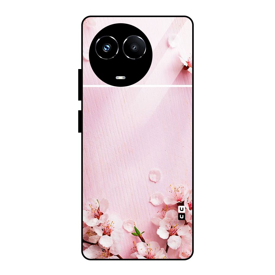 Blossom Frame Pink Glass Back Case for Realme Narzo 60X