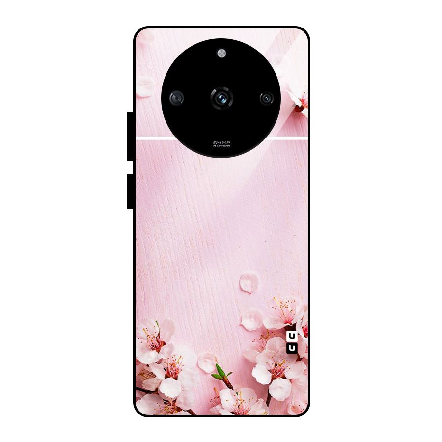 Blossom Frame Pink Glass Back Case for Realme Narzo 60 5G