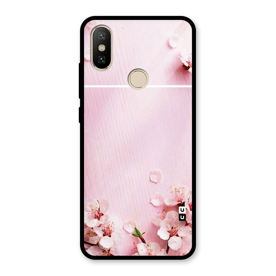 Blossom Frame Pink Glass Back Case for Redmi A2