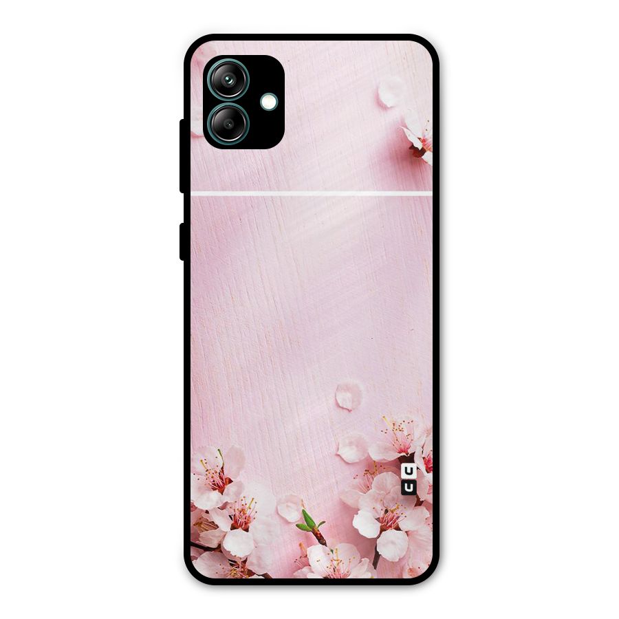 Blossom Frame Pink Metal Back Case for Galaxy A04