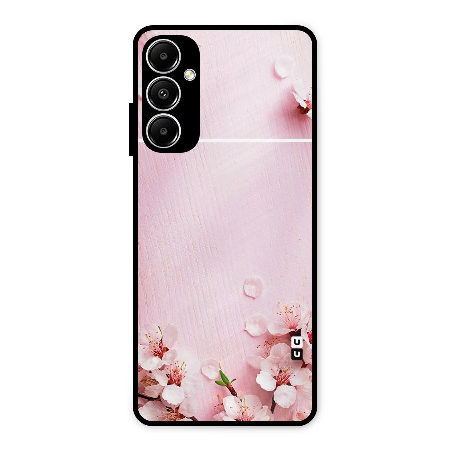 Blossom Frame Pink Metal Back Case for Galaxy A05s
